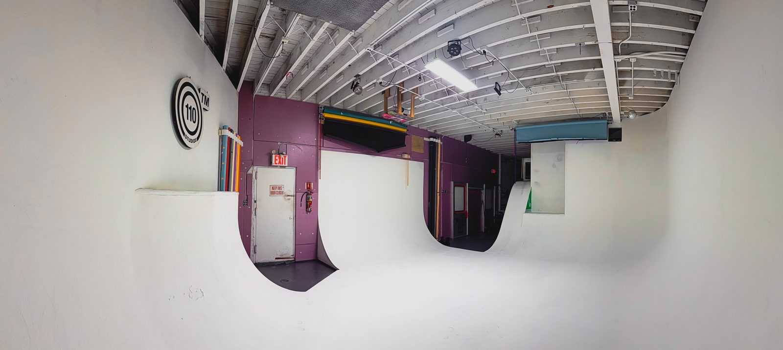 The cornerless curve where the wall meets the floor